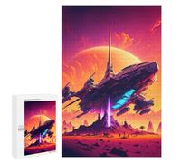 Jigsaw Puzzles for Teenagerss 1000 PCS Distant Future Spaceship Jigsaw Puzzle Anti-Stress Toys Precision Cutting Parent-child Interaction 1000 PCS
