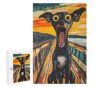Jigsaw Puzzles for Teenagerss 1000 PCS Dog Scream Painting Puzzles for Adults Fun Games Analysis And Logic Parent-child Interaction 1000 PCS