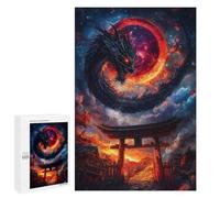 Jigsaw Puzzles for Teenagerss 1000 PCS Dragon And Torii Gate Jigsaws for Adults Family Games Enhance Memory Unique Birthday And Gifts 1000 PCS