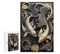 Jigsaw Puzzles for Teenagerss 1000 PCS Dual Noble Koi Fish Puzzle for Adults Brain Teaser Game Difficult Hard Unique Birthday And Gifts 1000 PCS