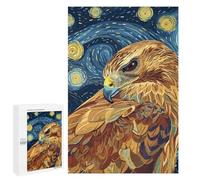 Jigsaw Puzzles for Teenagerss 1000 PCS Eagle in Starry Night Style Adult Puzzles Toy Wall Decor Staycation Kill Time Stress Reduction Gifts 1000 PCS