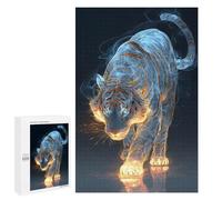 Jigsaw Puzzles for Teenagerss 1000 PCS Ethereal Tiger Puzzle for Adults Brain Teaser Game Difficult Hard Unique Birthday And Gifts 1000 PCS