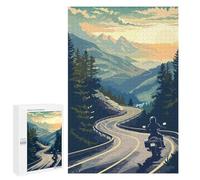 Jigsaw Puzzles for Teenagerss 1000 PCS Female Motorcycle Mountain Puzzles for Adults Fun Games Analysis And Logic Parent-child Interaction 1000 PCS