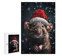 Jigsaw Puzzles for Teenagerss 1000 PCS Festive Mouse Christmas Adult Puzzles Relax Games But Fun And Humorous for Is Ideal As A Gift 1000 PCS