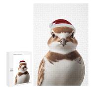 Jigsaw Puzzles for Teenagerss 1000 PCS Festive Plover Bird with Santa Hat Adult Puzzles Relax Games But Fun And Humorous for Is Ideal As A Gift 1000 PCS