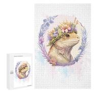 Jigsaw Puzzles for Teenagerss 1000 PCS Floral Bearded Dragon Puzzle for Adults Brain Teaser Game Difficult Hard Unique Birthday And Gifts 1000 PCS