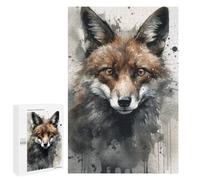 Jigsaw Puzzles for Teenagerss 1000 PCS Fox Wild Charm Watercolor Adult Puzzles Toy Wall Decor Staycation Kill Time Stress Reduction Gifts 1000 PCS