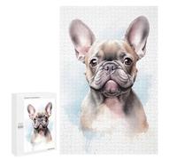 Jigsaw Puzzles for Teenagerss 1000 PCS French Bulldog Watercolor Puzzle for Adults Brain Teaser Game Difficult Hard Unique Birthday And Gifts 1000 PCS