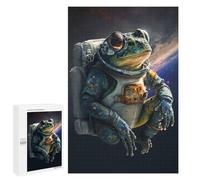 Jigsaw Puzzles for Teenagerss 1000 PCS Frog Astronaut in Space-3 Adult Puzzles Hands-on Game Stress Reliever Unique Gifts for Birthday And Christmas 1000 PCS