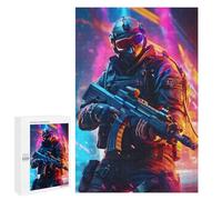 Jigsaw Puzzles for Teenagerss 1000 PCS Future Soldier with High-Tech Gear Jigsaw Puzzle Anti-Stress Toys Precision Cutting Parent-child Interaction 1000 PCS