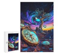 Jigsaw Puzzles for Teenagerss 1000 PCS Futuristic Time Dilation - Surreal Neon Dream Puzzles for Adults Fun Games Analysis And Logic Parent-child Interaction 1000 PCS