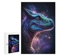 Jigsaw Puzzles for Teenagerss 1000 PCS Galactic Dinosaur Head Jigsaw Family Game Perfect Decoration Unique Gifts for Birthday And Christmas 1000 PCS