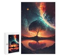 Jigsaw Puzzles for Teenagerss 1000 PCS Galactic Tree Reflection -1 Adult Puzzles Anti-Stress Toys Staycation Kill Time Fun at Home Activities, 1000 PCS