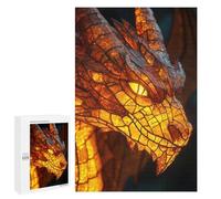 Jigsaw Puzzles for Teenagerss 1000 PCS Glowing Dragon Head Jigsaw Family Game Perfect Decoration Unique Gifts for Birthday And Christmas 1000 PCS