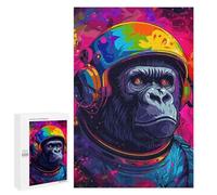 Jigsaw Puzzles for Teenagerss 1000 PCS Gorilla Astronaut Space Puzzles for Adults Fun Games Analysis And Logic Parent-child Interaction 1000 PCS