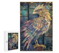 Jigsaw Puzzles for Teenagerss 1000 PCS Griffin Retro Gold Glass Jigsaw Puzzle Anti-Stress Toys Precision Cutting Parent-child Interaction 1000 PCS