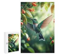 Jigsaw Puzzles for Teenagerss 1000 PCS Hummingbird Feeding On Flower Jigsaw Family Game Perfect Decoration Unique Gifts for Birthday And Christmas 1000 PCS