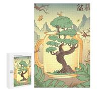 Jigsaw Puzzles for Teenagerss 1000 PCS Japanese Bonsai Tree Fuji Adult Puzzles Toy Wall Decor Staycation Kill Time Stress Reduction Gifts 1000 PCS
