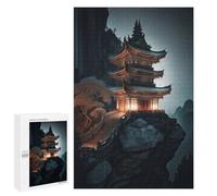 Jigsaw Puzzles for Teenagerss 1000 PCS Japanese Castle Sun Puzzles for Adults Brain Teaser Game Pattern Assembly Parent-child Interaction 1000 PCS