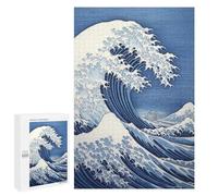 Jigsaw Puzzles for Teenagerss 1000 PCS Kanagawa Big Wave Japanese Puzzles for Adults Brain Teaser Game Pattern Assembly Parent-child Interaction 1000 PCS