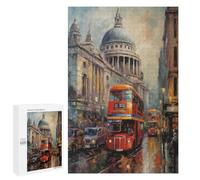 Jigsaw Puzzles for Teenagerss 1000 PCS Londons Urban Charm Puzzles for Adults Brain Teaser Game Pattern Assembly Parent-child Interaction 1000 PCS