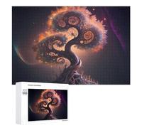 Jigsaw Puzzles for Teenagerss 1000 PCS Magical Cosmic Tree -1 Adult Jigsaw Toy Wall Decor Staycation Kill Time Fun Activities at Home 1000 PCS