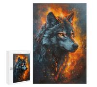 Jigsaw Puzzles for Teenagerss 1000 PCS Majestic Gray Wolf Puzzles for Adults Brain Teaser Game Pattern Assembly Parent-child Interaction 1000 PCS
