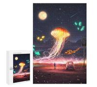 Jigsaw Puzzles for Teenagerss 1000 PCS Moonlit Jellyfish Encounter Adult Puzzles Hands-on Game Stress Reliever Unique Gifts for Birthday And Christmas 1000 PCS