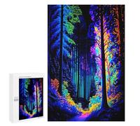 Jigsaw Puzzles for Teenagerss 1000 PCS Neon Forest Glow Adult Puzzles Hands-on Game Stress Reliever Unique Gifts for Birthday And Christmas 1000 PCS