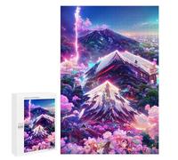 Jigsaw Puzzles for Teenagerss 1000 PCS Neon Mountainscape Jigsaw Puzzle Anti-Stress Toys Precision Cutting Parent-child Interaction 1000 PCS