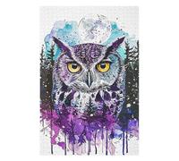 Jigsaw Puzzles for Teenagerss 1000 PCS Owl Double Exposure Paint Adult Puzzles Hands-on Game Presents for Women Help The Brain Exercise 1000 PCS