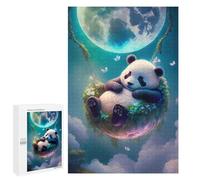 Jigsaw Puzzles for Teenagerss 1000 PCS Panda Dreams in Moonlit Sky -1 Jigsaw Puzzle Anti-Stress Toys Precision Cutting Parent-child Interaction 1000 PCS