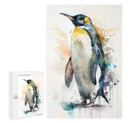 Jigsaw Puzzles for Teenagerss 1000 PCS Penguin Watercolor Puzzles for Adults Fun Games Analysis And Logic Parent-child Interaction 1000 PCS