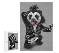 Jigsaw Puzzles for Teenagerss 1000 PCS Punk Rock Giant Panda Puzzles for Adults Brain Teaser Game Pattern Assembly Parent-child Interaction 1000 PCS