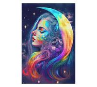 Jigsaw Puzzles for Teenagerss 1000 PCS Rainbow Moon Goddess Puzzles for Adults Anti-Stress Toys Difficult Challenge Deal As Gifts for The Whole Family 1000 PCS