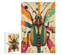 Jigsaw Puzzles for Teenagerss 1000 PCS Retro Cockroach Art Artistic Cockroach in Abstract Style Adult Jigsaw Puzzle DIY Toys Wall Art Deal As Gifts for The Whole Family 1000 PCS