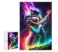 Jigsaw Puzzles for Teenagerss 1000 PCS Robotic Guitar Hero Adult Puzzles Hands-on Game Stress Reliever Unique Gifts for Birthday And Christmas 1000 PCS
