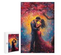 Jigsaw Puzzles for Teenagerss 1000 PCS Romantic Couple Under Tree Adult Puzzles Relax Games But Fun And Humorous for Is Ideal As A Gift 1000 PCS