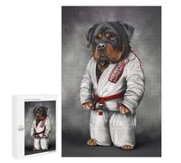 Jigsaw Puzzles for Teenagerss 1000 PCS Rottweiler Martial Artist Puzzles for Adults Fun Games Analysis And Logic Parent-child Interaction 1000 PCS