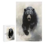 Jigsaw Puzzles for Teenagerss 1000 PCS Running Black Bear Puzzles for Adults Fun Games Analysis And Logic Parent-child Interaction 1000 PCS