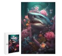 Jigsaw Puzzles for Teenagerss 1000 PCS Shark Fish Ethereal Adult Puzzles Toy Wall Decor Staycation Kill Time Stress Reduction Gifts 1000 PCS