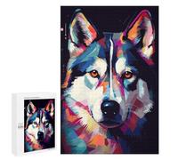 Jigsaw Puzzles for Teenagerss 1000 PCS Siberian Husky Abstract Puzzles for Adults Fun Games Analysis And Logic Parent-child Interaction 1000 PCS