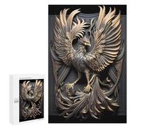 Jigsaw Puzzles for Teenagerss 1000 PCS Silver Gold King Phoenix Teenagers Puzzles Family Game Wall Decoration Parent-child Interaction 1000 PCS