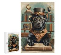 Jigsaw Puzzles for Teenagerss 1000 PCS Smart Black Lab Retriever Puzzles for Adults Fun Games Analysis And Logic Parent-child Interaction 1000 PCS