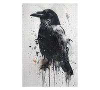 Jigsaw Puzzles for Teenagerss 1000 PCS Splash Watercolor Raven Puzzles for Adults Anti-Stress Toys Difficult Challenge Deal As Gifts for The Whole Family 1000 PCS