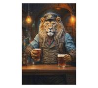 Jigsaw Puzzles for Teenagerss 1000 PCS Steampunk Craft Beer Lion Adult Puzzles Hands-on Game Presents for Women Help The Brain Exercise 1000 PCS