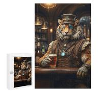 Jigsaw Puzzles for Teenagerss 1000 PCS Steampunk Craft Beer Tiger Adult Puzzles Toy Wall Decor Staycation Kill Time Stress Reduction Gifts 1000 PCS