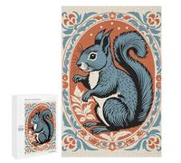 Jigsaw Puzzles for Teenagerss 1000 PCS Stylized Squirrel Portrait Jigsaw Family Game Perfect Decoration Unique Gifts for Birthday And Christmas 1000 PCS