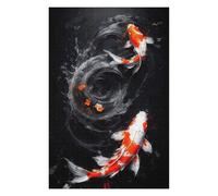 Jigsaw Puzzles for Teenagerss 1000 PCS Swirling Koi Puzzles for Adults Anti-Stress Toys Difficult Challenge Deal As Gifts for The Whole Family 1000 PCS