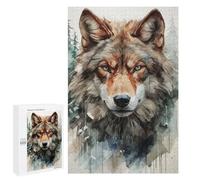 Jigsaw Puzzles for Teenagerss 1000 PCS The Gaze of An Angry Wolf Puzzles for Adults Brain Teaser Game Pattern Assembly Parent-child Interaction 1000 PCS